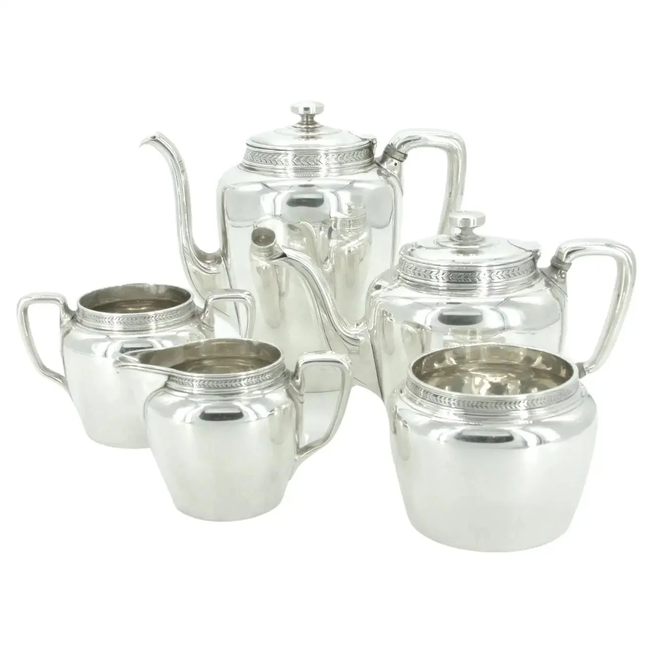 Tiffany & Co. Sterling Silver Five Piece Coffee Service — La